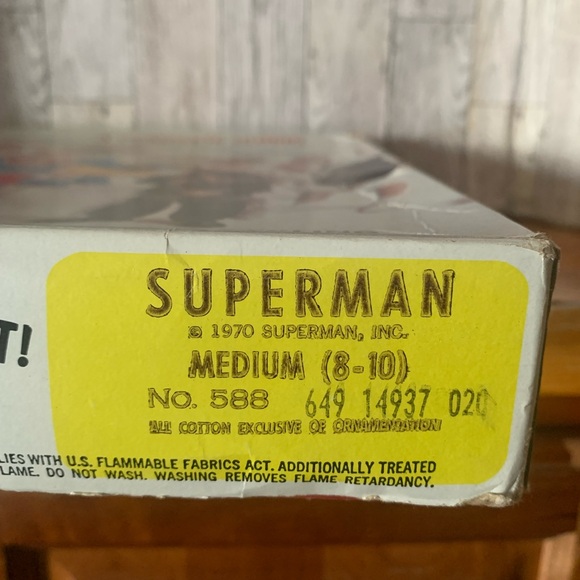 1970 Ben Cooper SUPERMAN Play Suit in Original Box - Picture 3 of 15